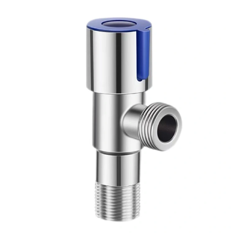Pahu ʻia ʻo Blue Handle Angle Stop Valve