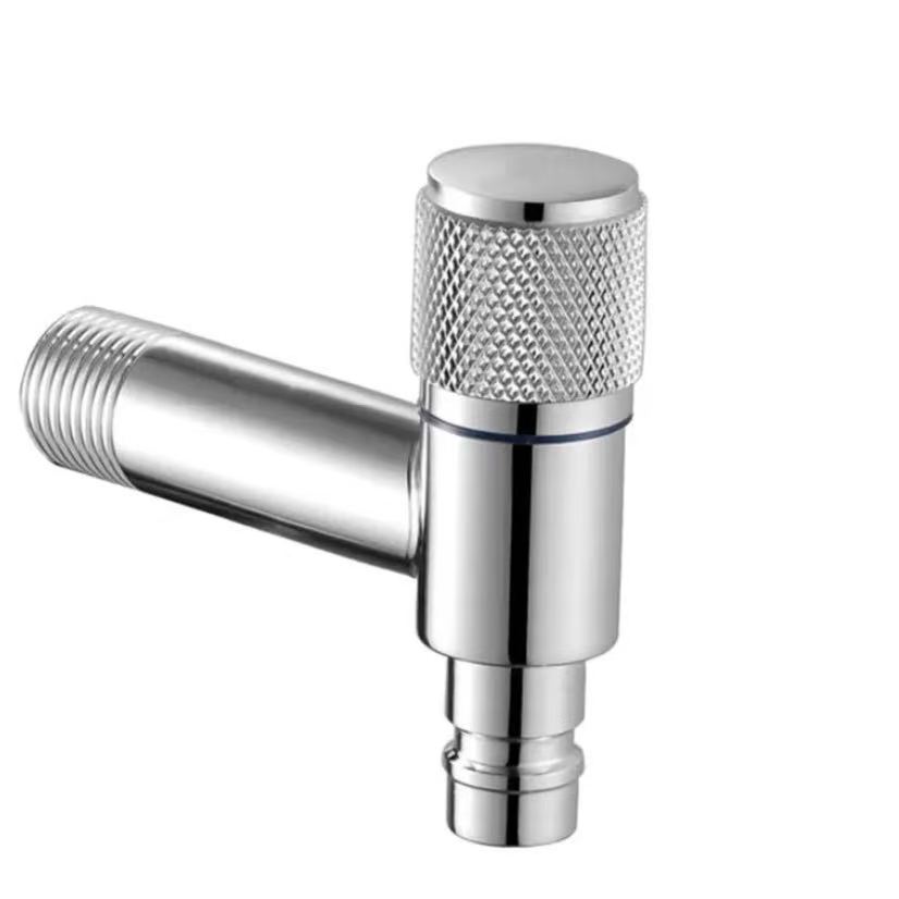 Hoʻonui ʻia ʻo Knurled Handle Water-Stop Angle Valve